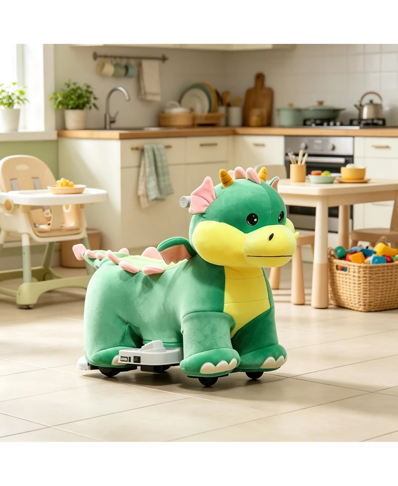 Sevorley 6V Electric Dinosaur Ride-On Toy with Forward Drive and Music, Ages 18-36 Months