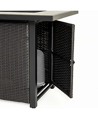 Streamdale Furniturev 44" 50K Btu Propane Fire Pit Table with Glass Guard
