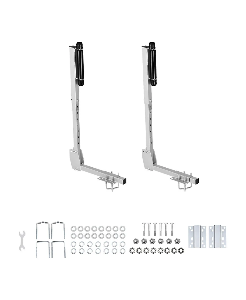 Sugift 2Pieces Boat Trailer Guides 27.6-41.3 in Height Adjustable with Smooth Rollers for Over 16 in Boats