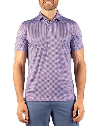 TailorByrd Men's Geo Floral Performance Polo Shirts