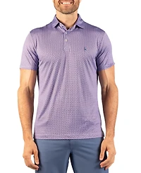 TailorByrd Men's Geo Floral Performance Polo Shirts