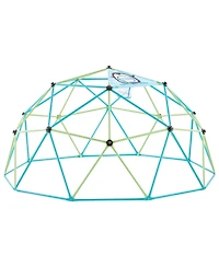 Slickblue 10 Ft Metal Geometric Kids' Climbing Dome with Octopus Net and 2 Basketballs, 1000 lbs Capacity, Ages 3-10