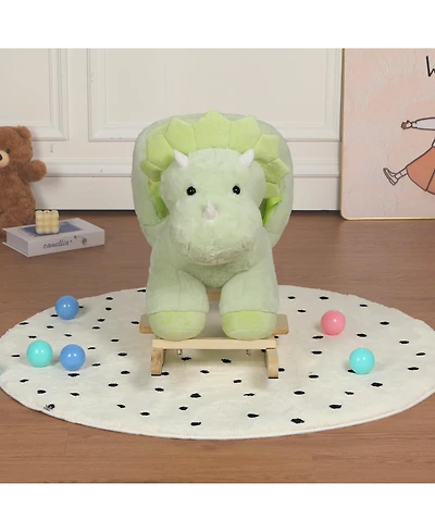 Sevorley Plush Dinosaur Rocking Ride-On Toy, Ages 1-3