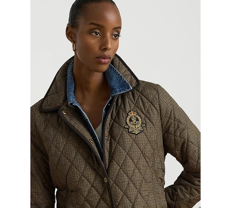 Lauren Ralph Womens Crest Quilt
