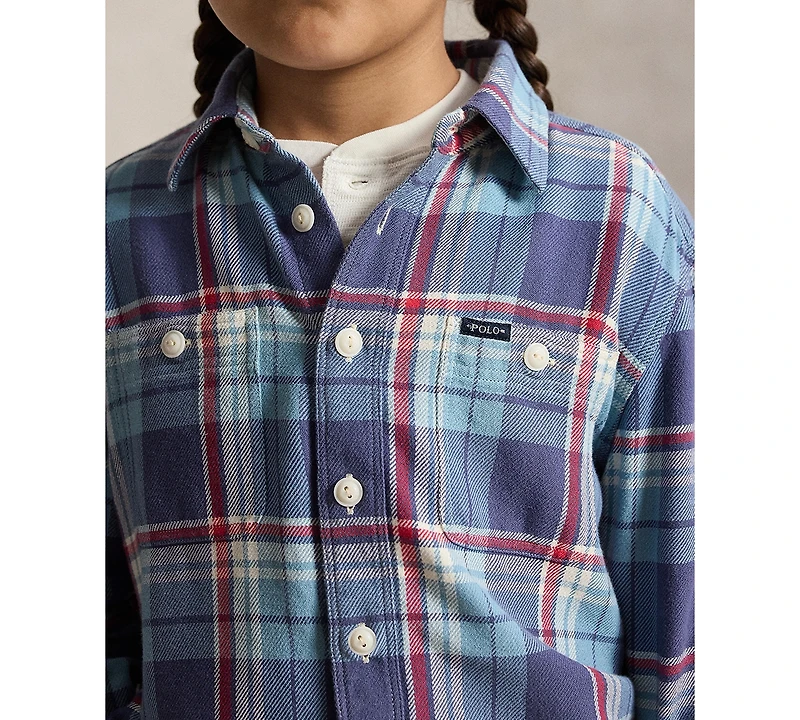 Polo Ralph Lauren Boys' 8-20 Plaid Cotton Flannel Work Shirt