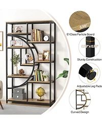 Tribesigns 5-Tier Industrial Bookshelf with 9 Shelves