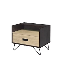 Flynama 1-Drawer Nightstand with Hairpin Legs