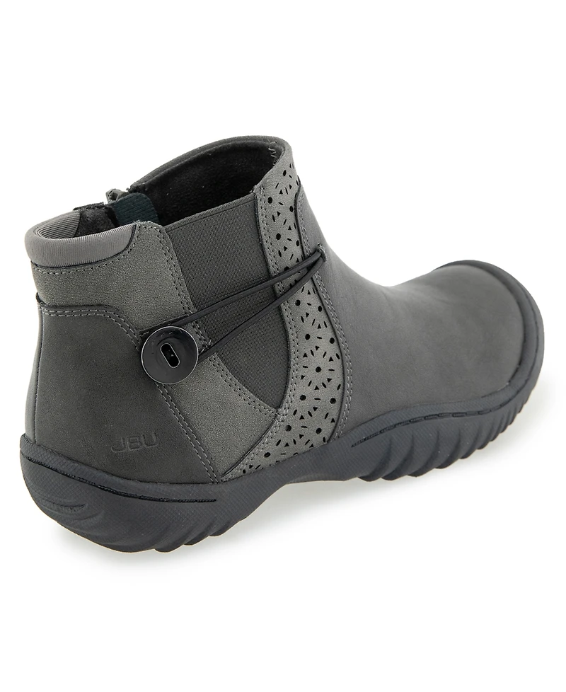 Jbu Women's Jemma Water-Resistant Round Toe Casual Booties