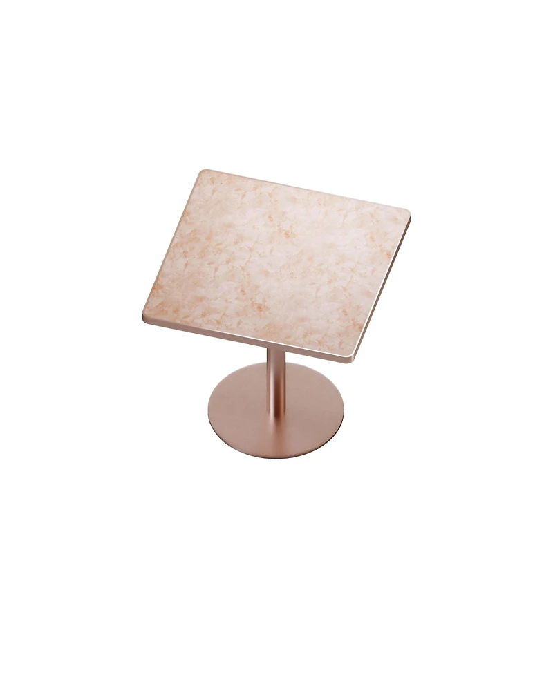 Flynama 31.5" Square Modern Tulip Dining Table with Faux Marble Sintered Stone Top