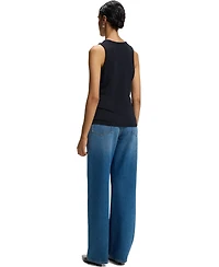 Boss by Hugo Women's Slim-Fit Crewneck Cotton-Modal Blend Tank Top
