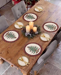 Spode Christmas Tree Tartan Braided Placemats, Set of 4