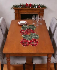 Avanti Plaid Bows Table Centerpiece Runner, 14" x 36"