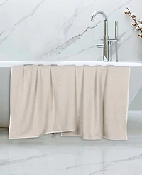 Superior Destin Viscose Blend Absorbent Quick Dry Solid Ribbed Design 2-Piece Bath Sheet Set