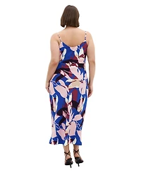 City Chic Women's Mariana Fern Print Midi Dress