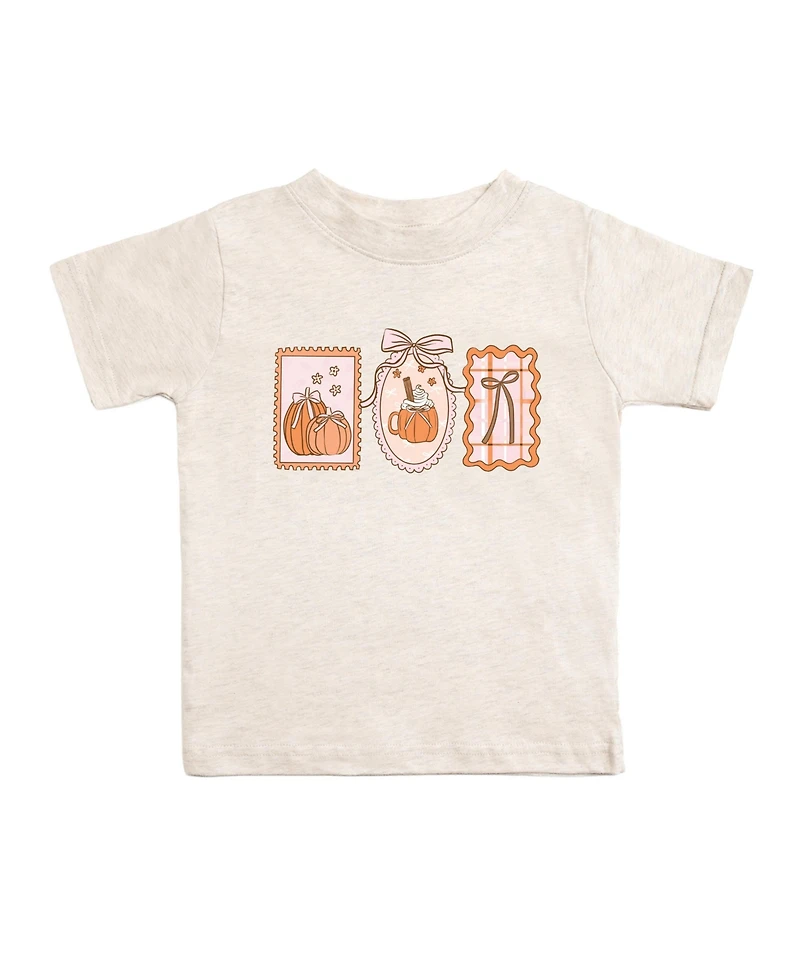 Sweet Wink Little Girls Pumpkin Cameo Short Sleeve T-Shirt