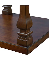 Streamdale Furniture 24.8" Farmhouse Wood End Table with Storage Shelf