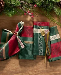 Elrene Merry and Festive Jacquard Napkins, Set of 4