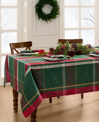 Elrene Merry and Festive Jacquard Tablecloth