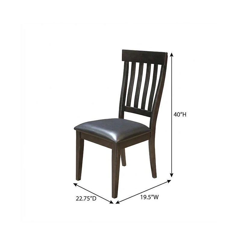 Starlight Canyon Home Finish Side Chairs with Upholstered Faux Leather Seats