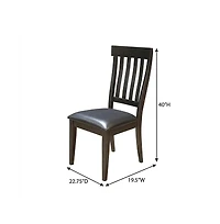 Starlight Canyon Home Finish Side Chairs with Upholstered Faux Leather Seats