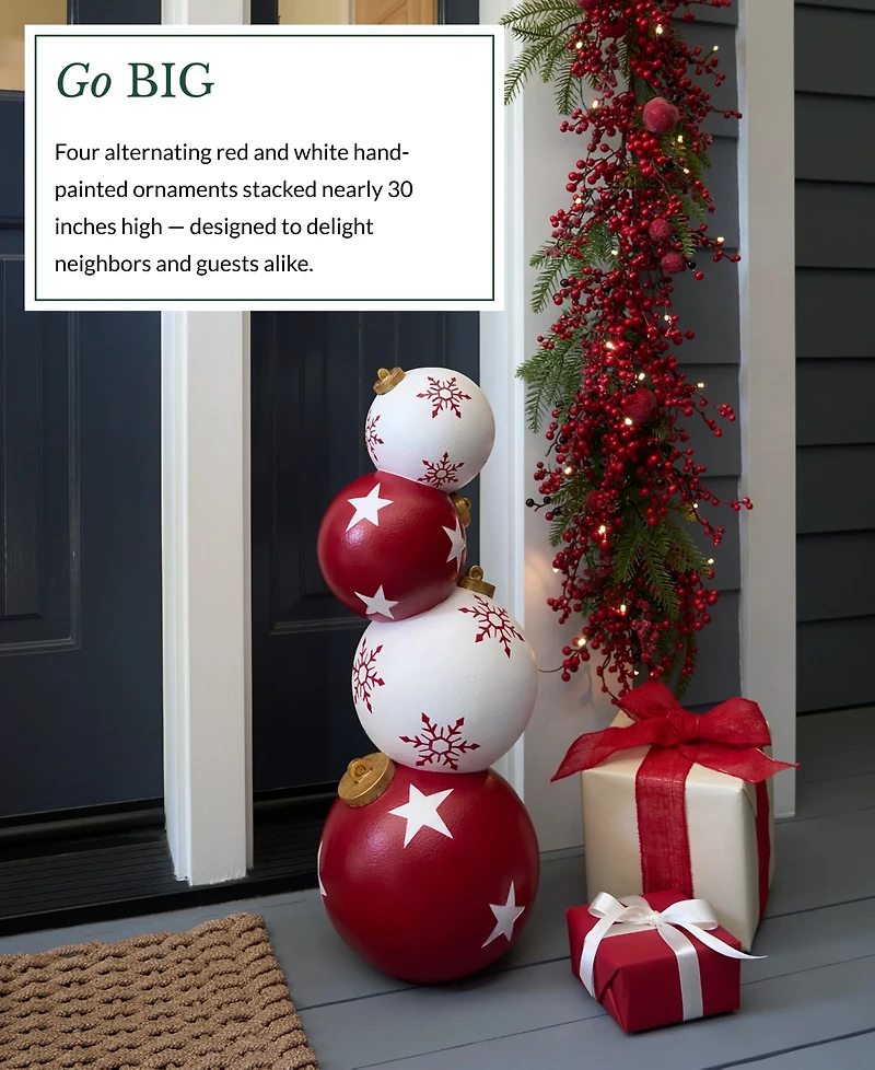 Balsam Hill Stacked 10.5" Christmas Ornaments