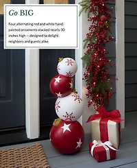Balsam Hill Stacked 10.5" Christmas Ornaments