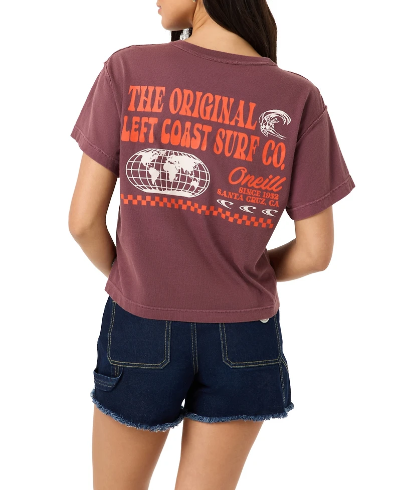 O'Neill Women's Lefty Retro Graphic Boxy Tee
