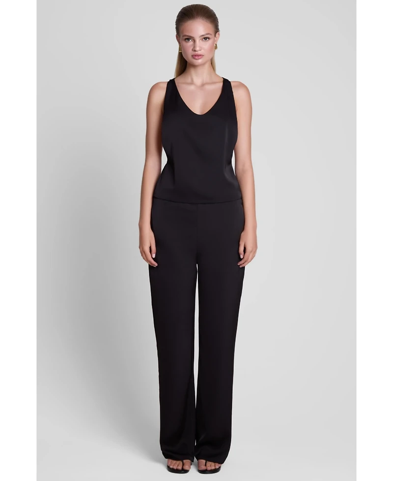 Leau Women's Soho Satin Straight Leg Pants