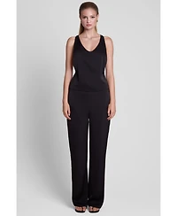 Leau Women's Soho Satin Straight Leg Pants