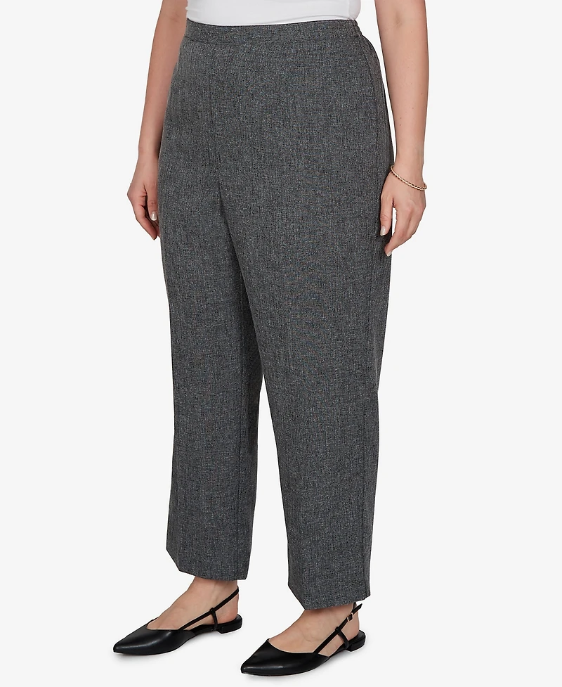 Alfred Dunner Plus Pull-On Mid-Rise Straight Pants