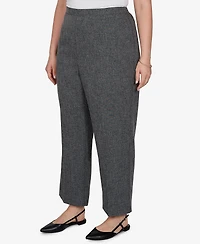 Alfred Dunner Plus Pull-On Mid-Rise Straight Pants
