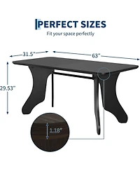 Gaomon 63 in Rectangular Dining Table for 4-6 People, Antler-Inspired Modern Farmhouse Kitchen Table for Dining Room, Living Room or Office
