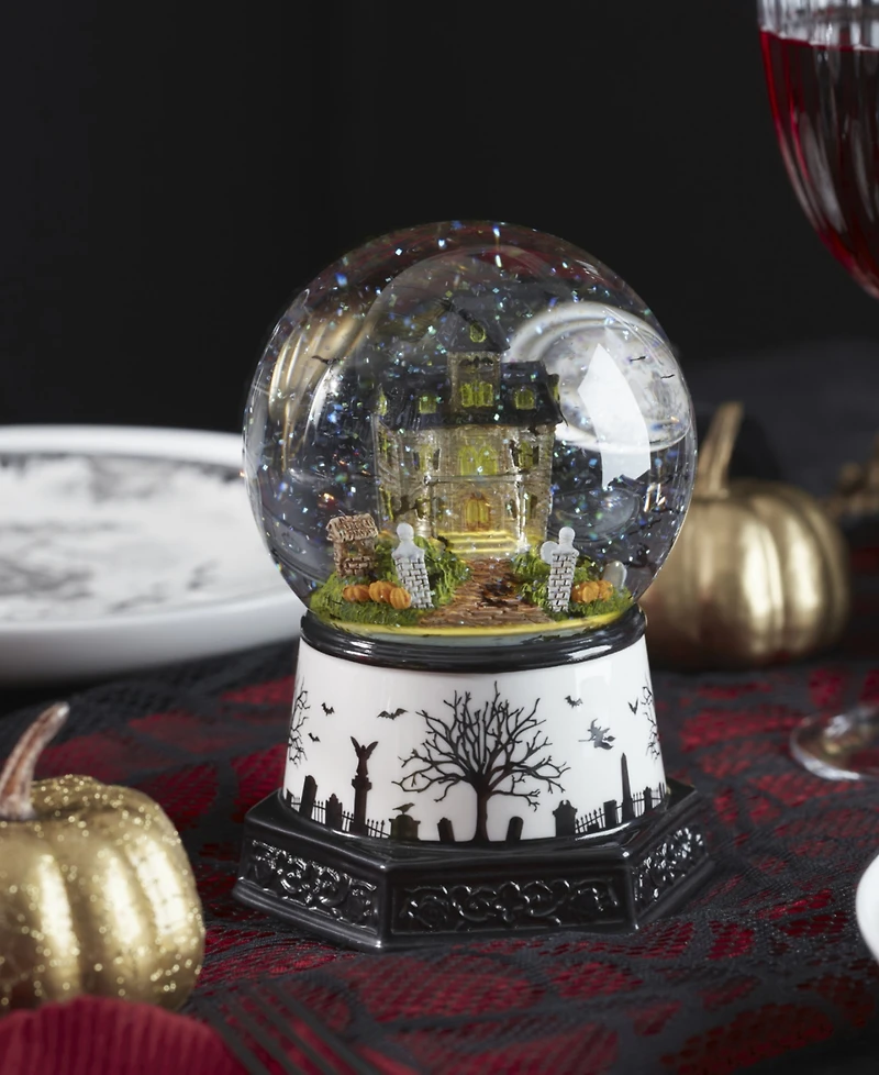 Lenox Haunted Village Light-Up Snow Globe