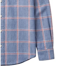 Hope & Henry Little and Big Boys' Organic Long Sleeve Stretch Poplin Shirt