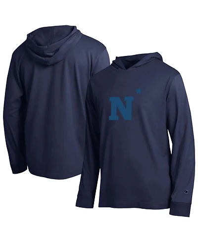 Champion Men's Navy Midshipmen Tonal All-Star Long Sleeve Hooded T-Shirt