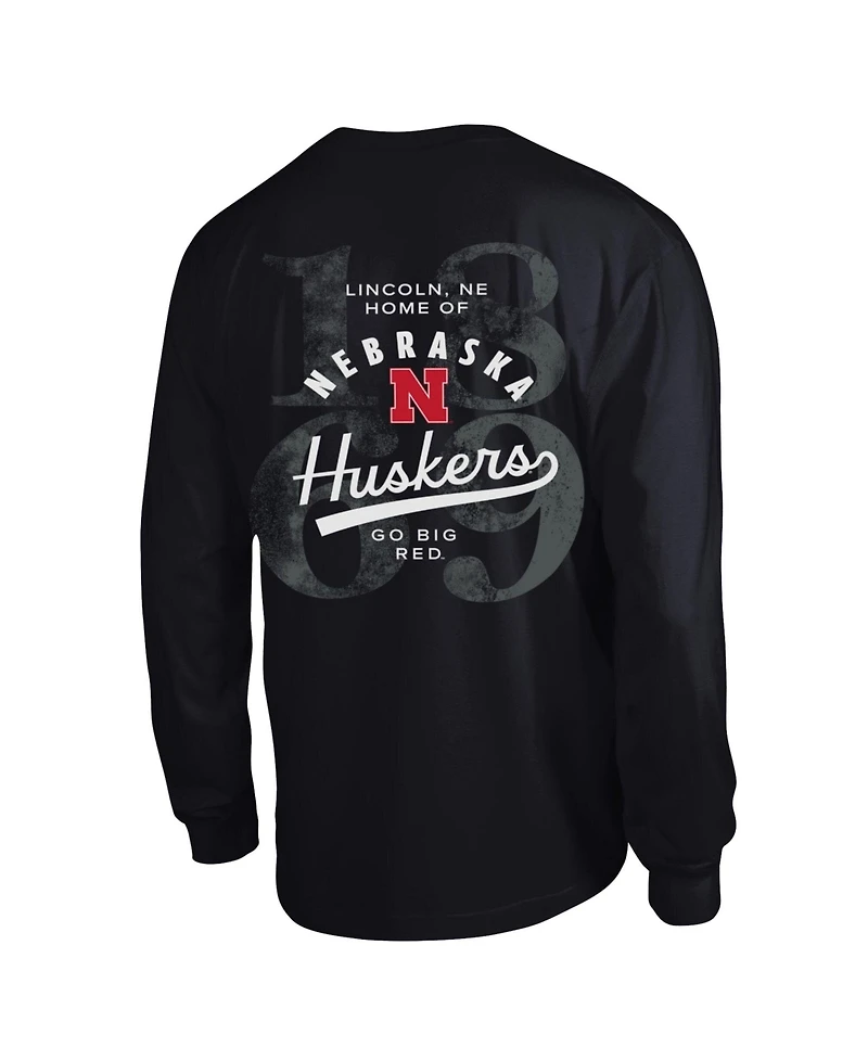 Champion Men's Nebraska Huskers Laminated All-Star Screen Print Long Sleeve T-Shirt
