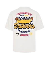 '47 Brand Men's Cream Milwaukee Brewers Glizzy T-Shirt