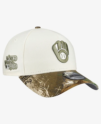 New Era Men's Khaki/Realtree Camo Milwaukee Brewers 9FORTY A-Frame Adjustable Hat