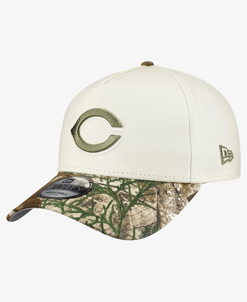 New Era Men's Khaki/Realtree Camo Cincinnati Reds 9FORTY A-Frame Adjustable Hat