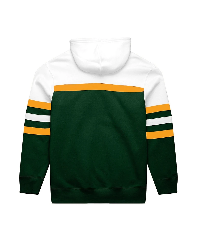 Mitchell & Ness Men's White/Green Bay Packers Big Tall Head Coach Hoodie