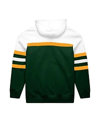 Mitchell & Ness Men's White/Green Bay Packers Big Tall Head Coach Hoodie