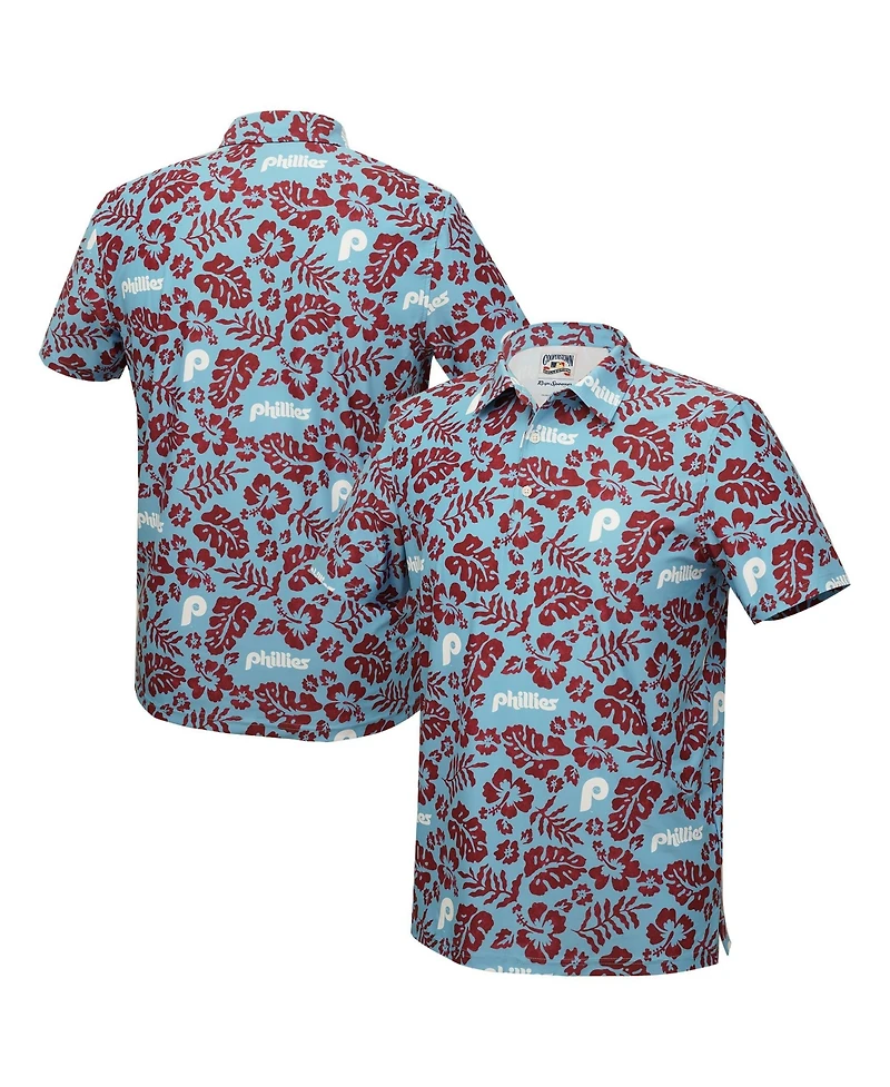 Reyn Spooner Men's Philadelphia Phillies Cooperstown Pua Four-Way Stretch Floral-Print Polo Shirt