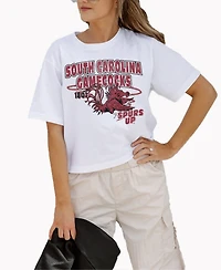 Gameday Couture Women's South Carolina Gamecocks Boxy Cropped Scoop-Neck T-Shirt