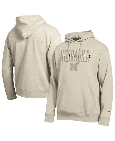 Champion Men's Nebraska Huskers All-Star Neutral Stack Fleece-Lined Pullover Hoodie