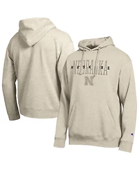 Champion Men's Nebraska Huskers All-Star Neutral Stack Fleece-Lined Pullover Hoodie