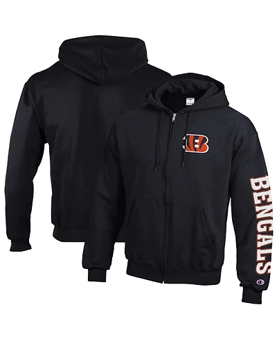 Champion Men's Cincinnati Bengals Powerblend Full-Zip Fleece Hoodie