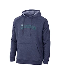 Champion Men's Navy Seattle Mariners Triumph Tri-Blend Raglan Hoodie