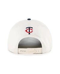 '47 Brand Men's Natural/Navy Minnesota Twins Rope Script Hitch Adjustable Hat