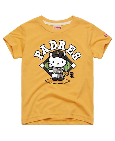 Homage Toddler Gold San Diego Padres Hello Kitty x Mlb Tri-Blend T-Shirt
