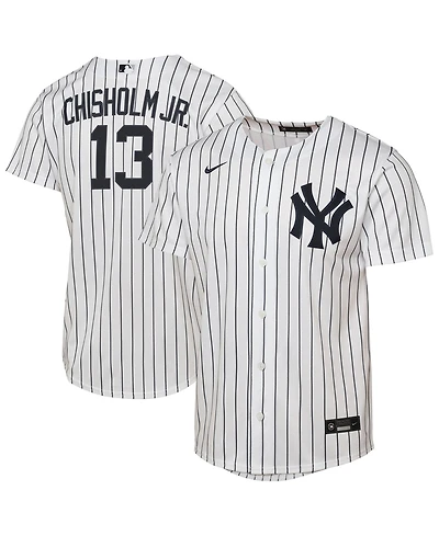 Nike Big Boys and Girls Jazz Chisholm Jr. White New York Yankees Home Replica Jersey